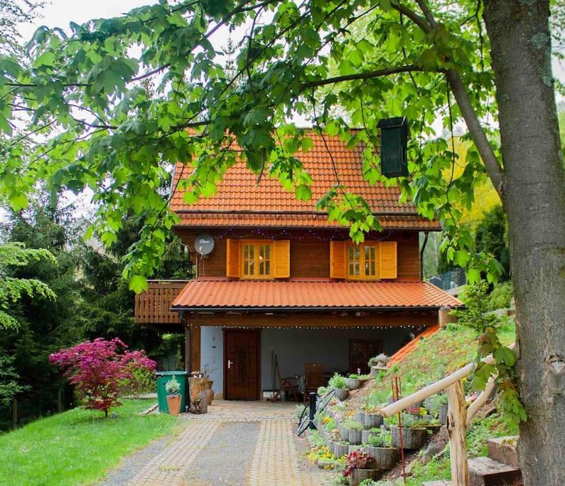 Ferienhaus Sonnenblick Entspannung Mit Sauna Kamin Und Balkon Sonneberg Luaran gambar