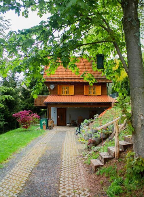 Ferienhaus Sonnenblick Entspannung Mit Sauna Kamin Und Balkon Sonneberg Luaran gambar
